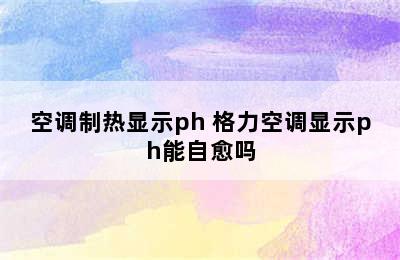 空调制热显示ph 格力空调显示ph能自愈吗